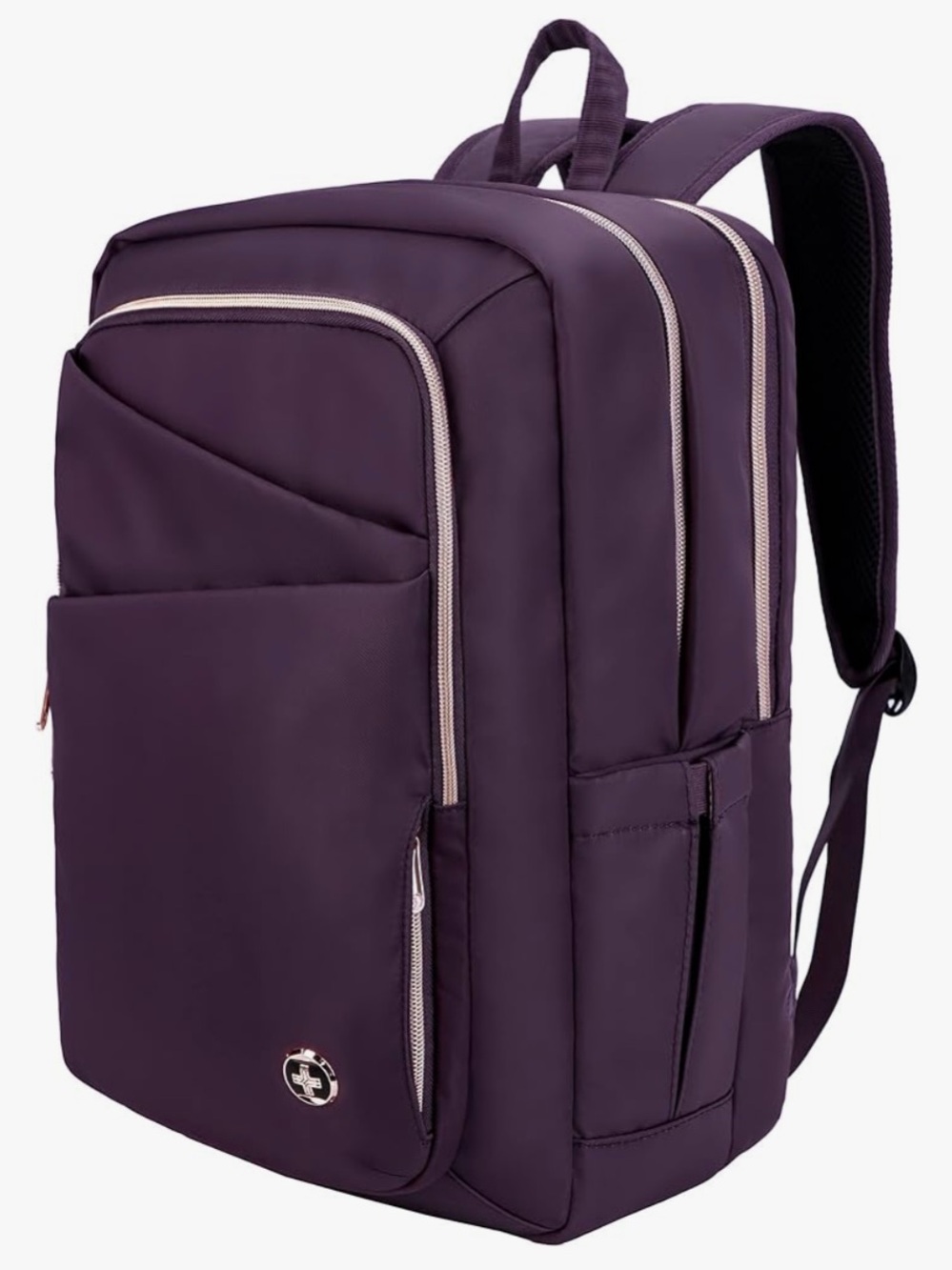 Swissdigital Katy Rose Backpack in black with rose gold hardware